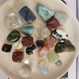 Crystal Tumbles assorted quartz spheres cubes